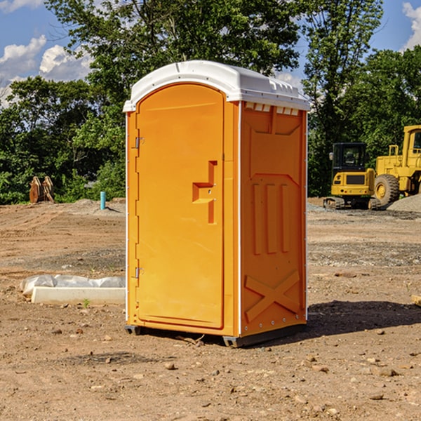 how often are the portable restrooms cleaned and serviced during a rental period in Blair OK